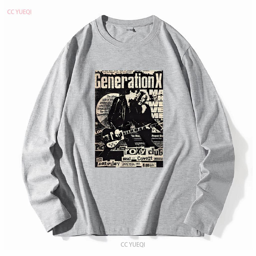 The generation x t shirt punk rock 70s TE5413 vintage Washed Slightly streetwear Versatile Unisex Comfortable Soft Stretched