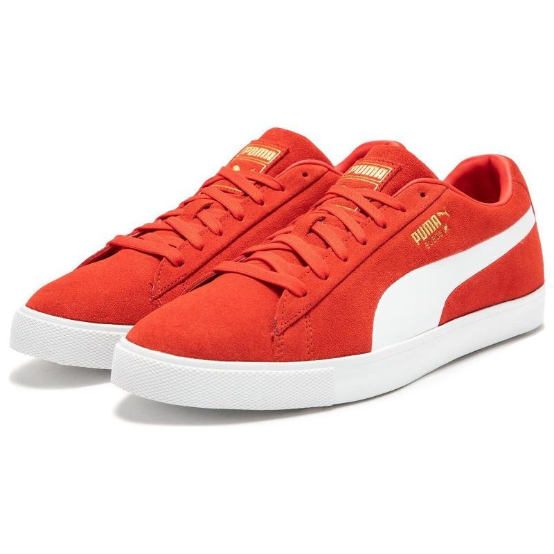 PUMA Suede Men's Low Top Golf Shoes Red Casual Comfortable 379823-01