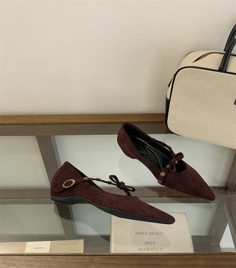 

Pointed single shoes women s height increase versatile retro 2025 new fashion temperament Internet celebrity Korean version increase Mary Jane shoes 39 фиолетовый