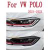 For Volkswagen VW POLO  Accessories 2Pcs Car Headlight Protective Film Headlamp Restoration Transparent Black TPU Sticke