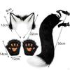 4x Ears And Tail Set Anime Cosplay Gloves for Dance Women Carnival