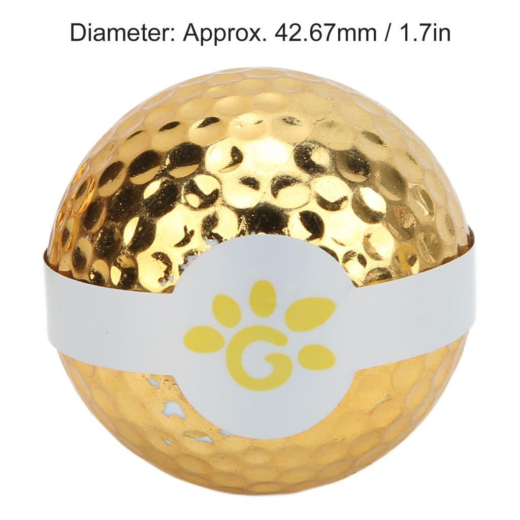 2pcs Golf Ribbon Ball Gold Plated Colored Ribbon Golf Balls for Opening Ceremony and Events