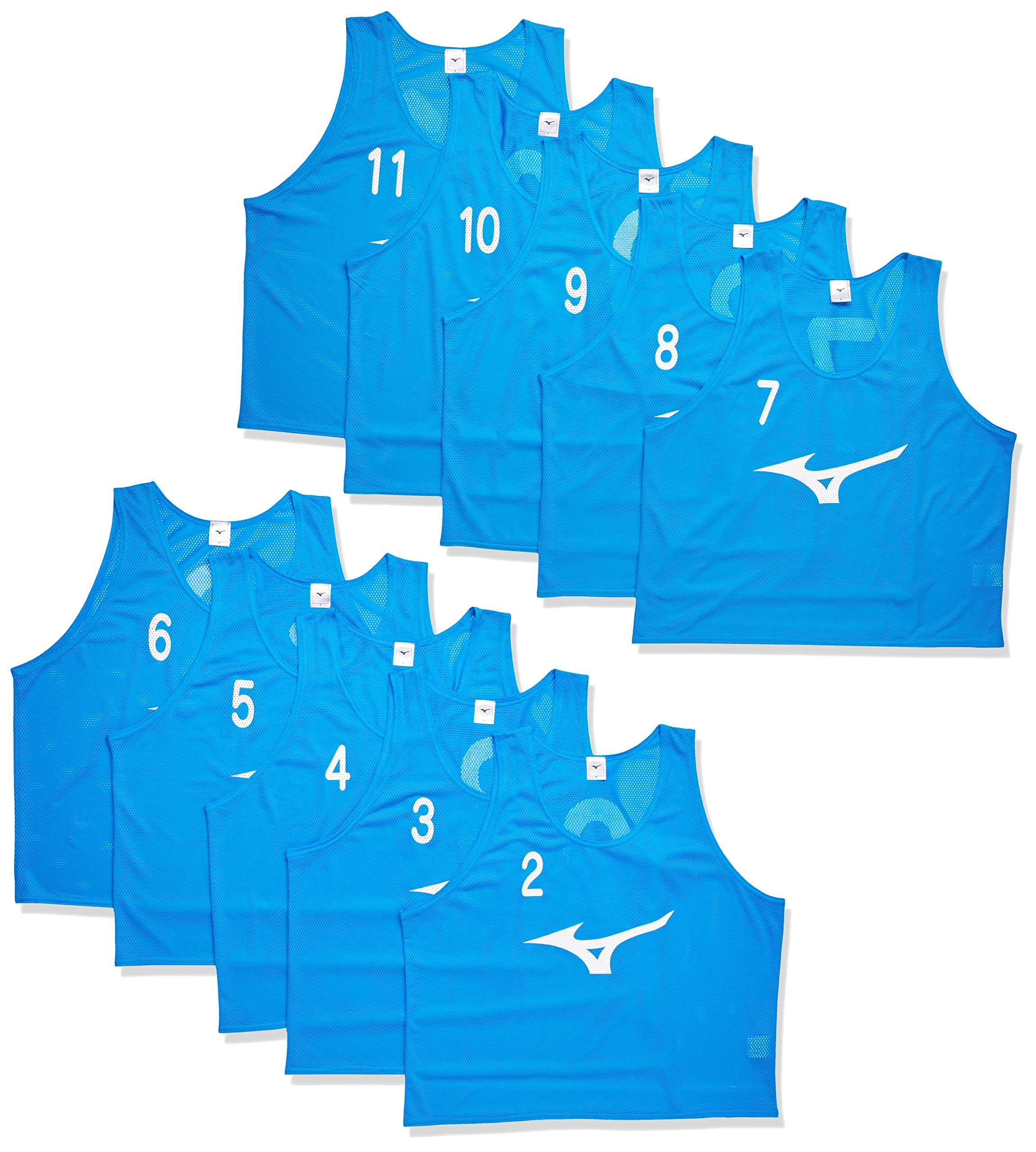 Training Wear Bibs Set of 10 with Diva Free Size [Mizuno] / Numbers, Sleeveless, Standard, 32MH9011, Blue,