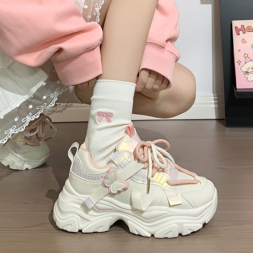 Breathable dad shoes 22 autumn new butterfly platform heightening sneakers