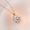 Women's Sparkling Diamond Snowflake Necklace - Fashionable Clavicle Chain with Unique Design