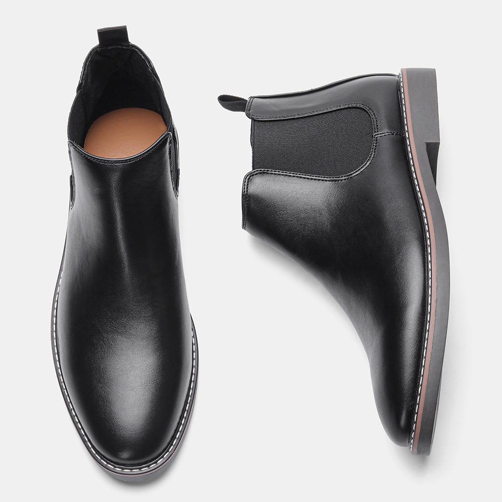 Herren Übergröße Britische Chelsea Boots - Retro Mode Geriebene Farbe Knöchelschuhe