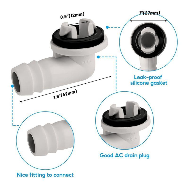 M-Modern-10Ft Portable Air Conditioner Drain Hose, AC Drain Hose Kit, Drain Hose For Air Conditioner With 3/5 Inch Connector