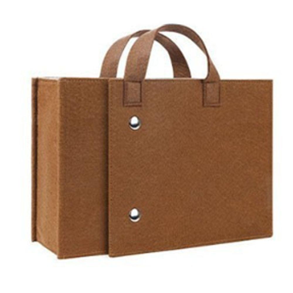 

New Felt Felt Bag Organizer Lightweight Foldable Storage Bag Large Capacity Travel Briefcase коричневий