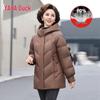 Yaya Damen 2025 Winter Mittellange Kapuzen-Daunenjacke