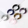 Natural Stone Crescents Moon Pendant Necklace Natural Stone Crescents Moon Pendant Necklace Clavicle Chain for Women