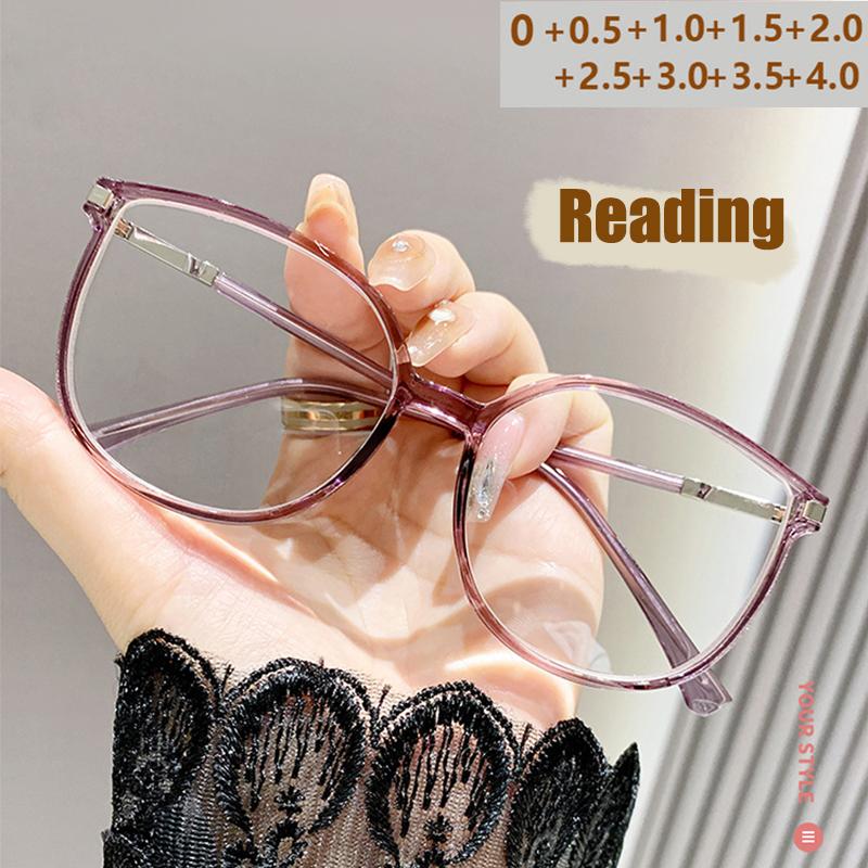New anti-blue light progressive glasses trendy and popular style large frame with sparkling diamonds.2973