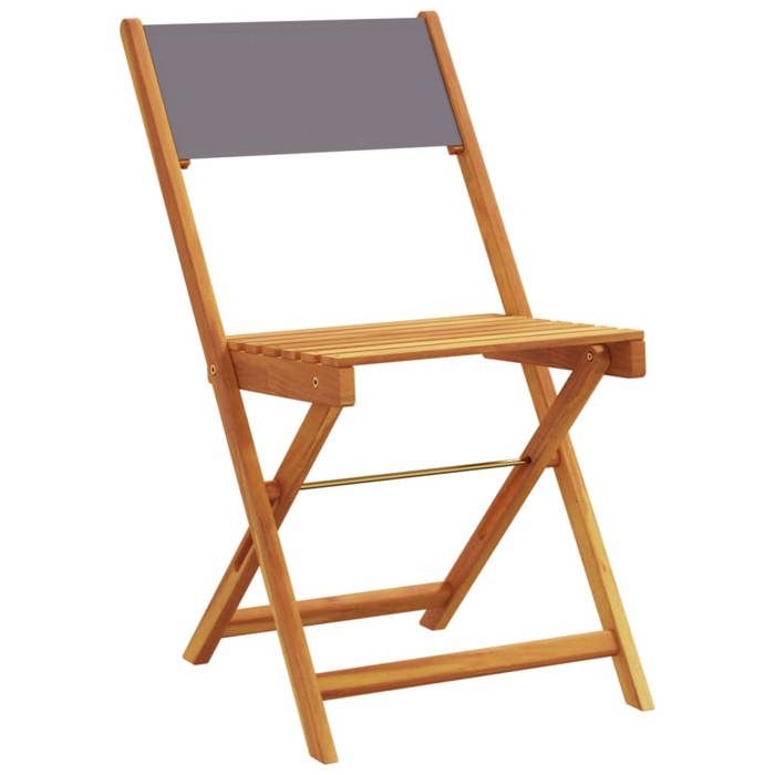 VidaXL Chaises de jardin pliantes lot de 6 tissu et bois massif, siège de jardin, chaise de patio, chaise à manger de 3214614