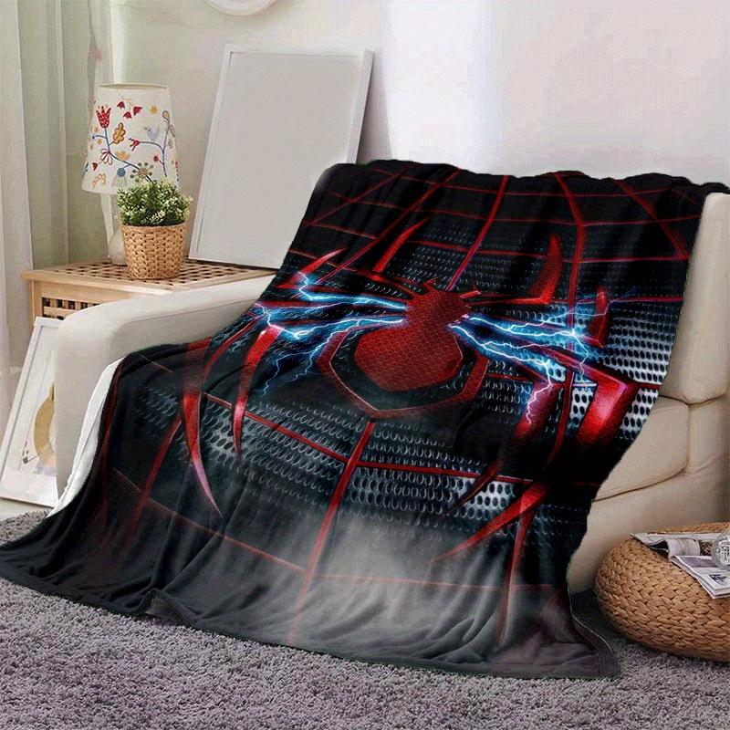 1pc Spider-Man Printing Blanket - Soft, All-Season Throw for Office Blanket,  | Personalized Gift with Adorable Cartoon Design