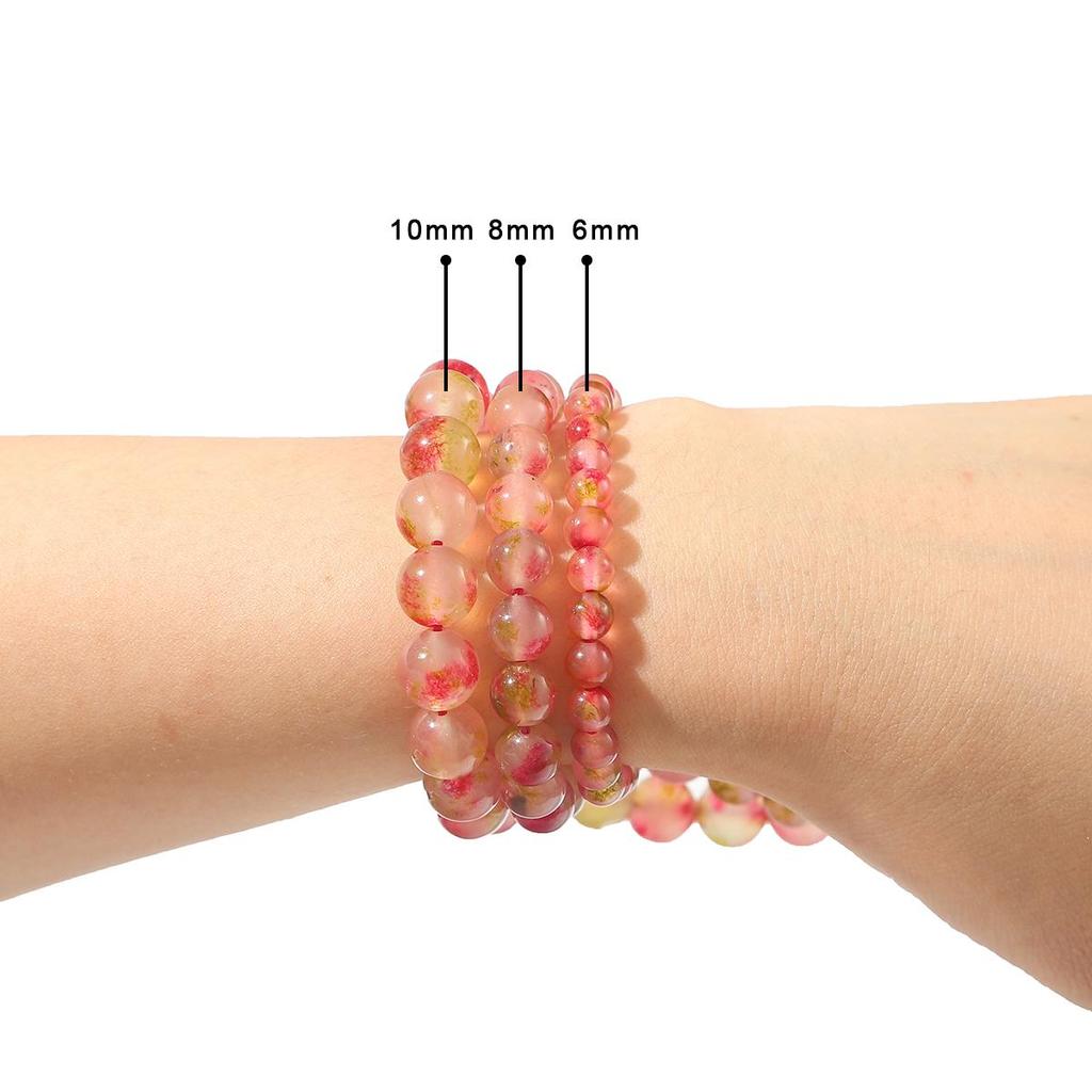 6-10mm/35-60 sztuk Naturalny kwiat śliwy Jadeitowe koraliki do tworzenia biżuterii DIY Bransoletka Naszyjnik