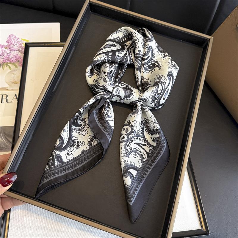 

Female Scarf Luxury Hijab Square Turban Women s Print Fashion Headscarf Shawl Wraps Neckerchief Bandana Headband Windproof Handk 70x70cm