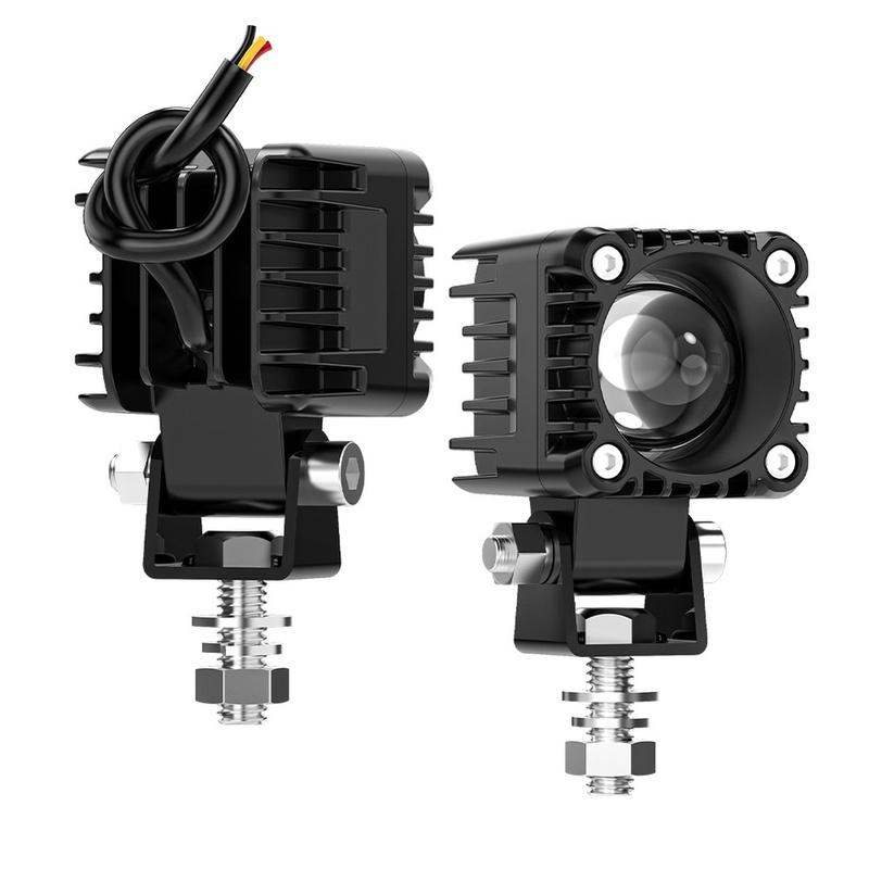 LED Motorcycle Spotlights 13W 1700LM Motorcycle Headlight Fog Light Driving Lamp High Brightness Dual Light Mode DC9-60V