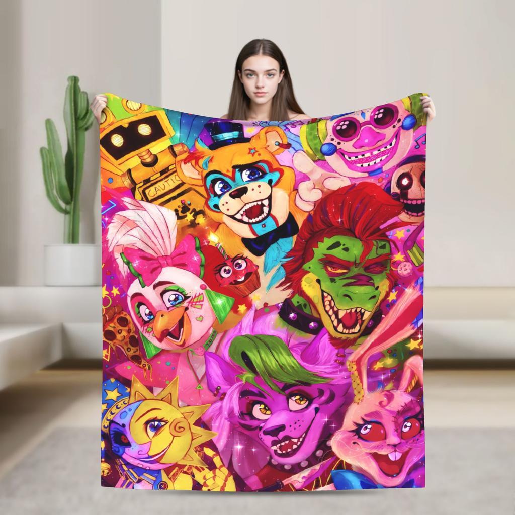 FNAF At Freddys Blanket Quality Soft Throw Blanket Winter Girls Boys Outdoor Funny Bedspread