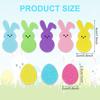 Whaline 250Pcs Easter Foam Stickers Bunny Rabbit Egg Decals Self Adhesive Stickers for Spring Birthday Party DIY Crafts Greeting Cards Making Home