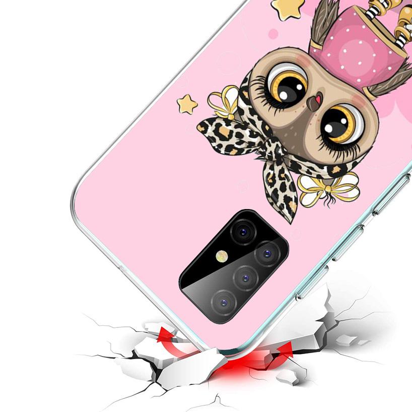 Cute Owl Hearts Lover Phone Case For Samsung Galaxy A17 A16 A15 A14 A13 A57 A56 A55 A54 A53 A37 A36 A35 A34 A33 A26 A25 A24 A23