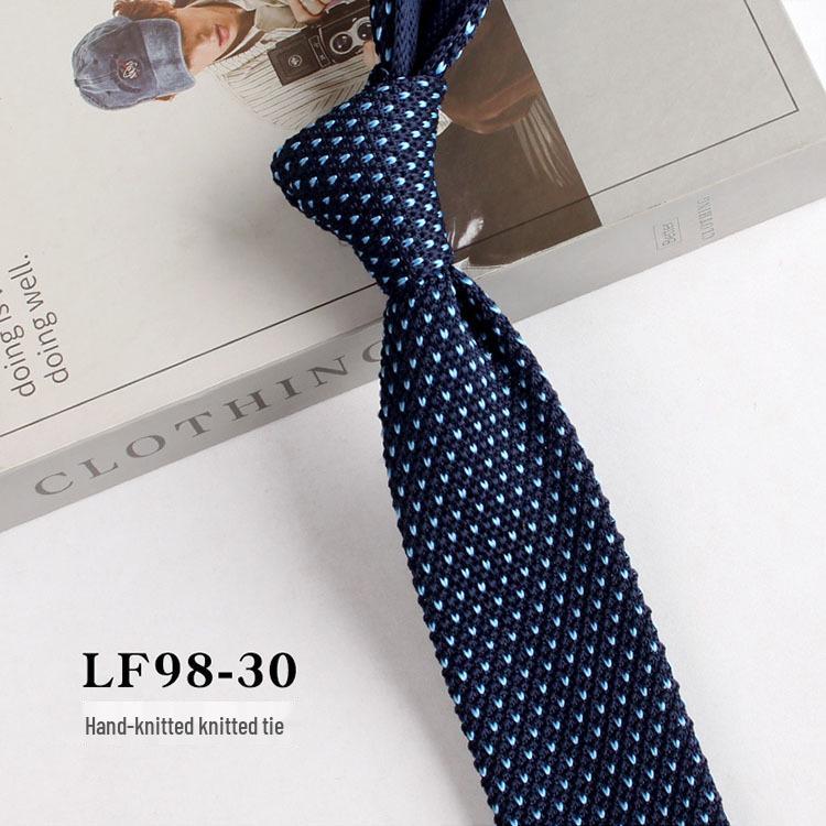 Stylish British Casual Slim Fit Knit Wool Tie, Unisex, 6cm Width.