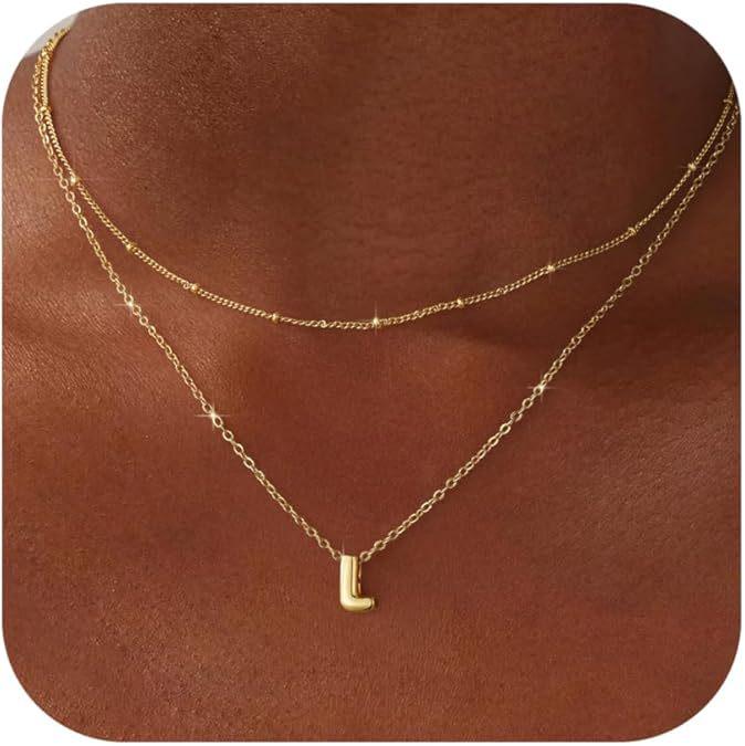 Trendy 26-Letter Pendant Layered Necklace: Elegant Women's Statement Clavicle Chain