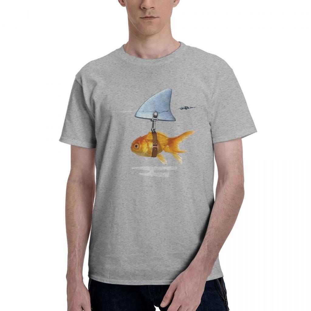 Goldfish And Shark 100 Cotton Casual Breathable Confortable Tops Mens Clothing Deals Mens Gifts