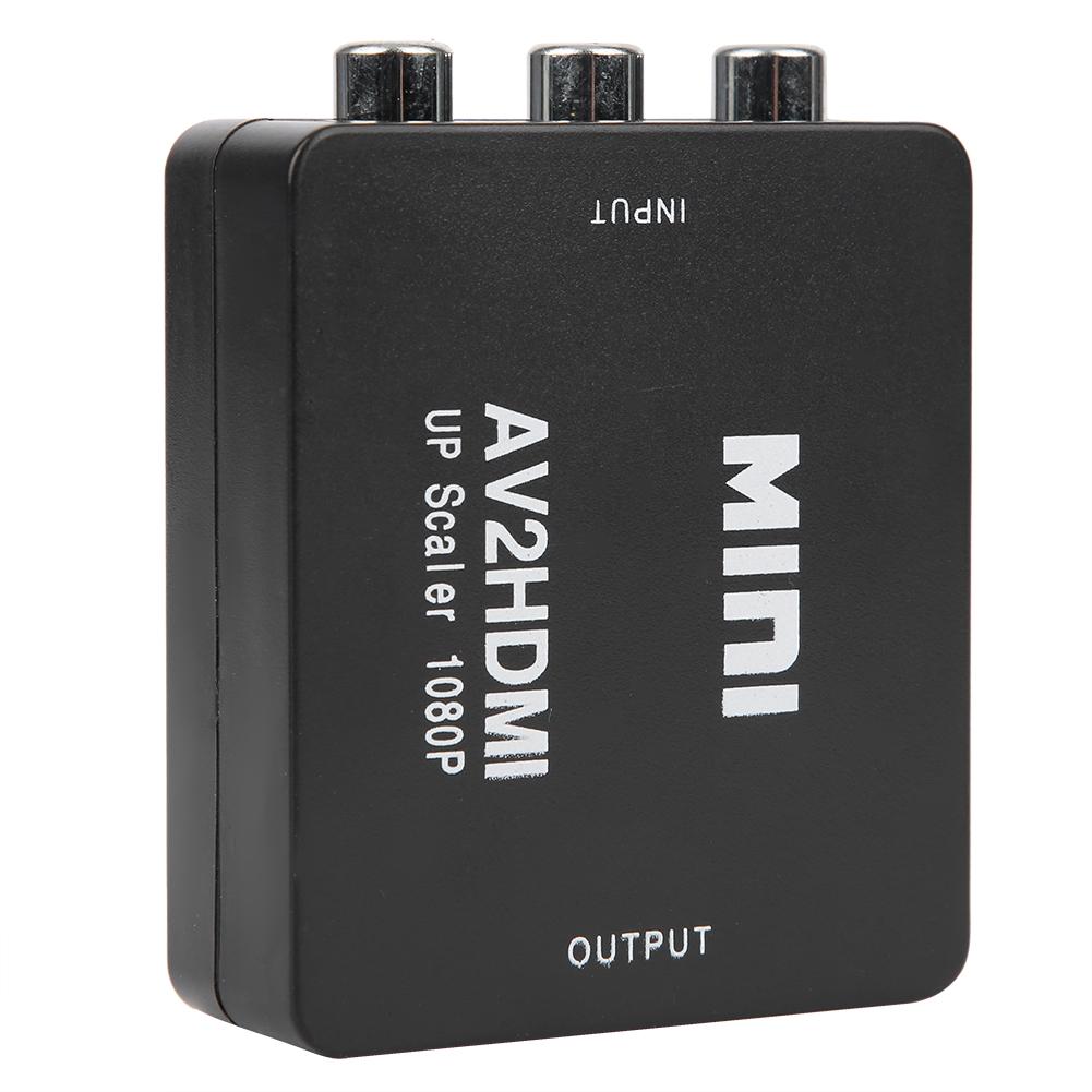 Mini AV To HDMI 1080P 60HZ Output High Definition Adapter Video Converter with USB CableBlack