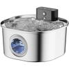 3.2L Stainless Steel Wireless Cat Water Fountain Indoor Cordless Motion Sensor with 4200mAh Rechargeable Battery Operated 3 Mode