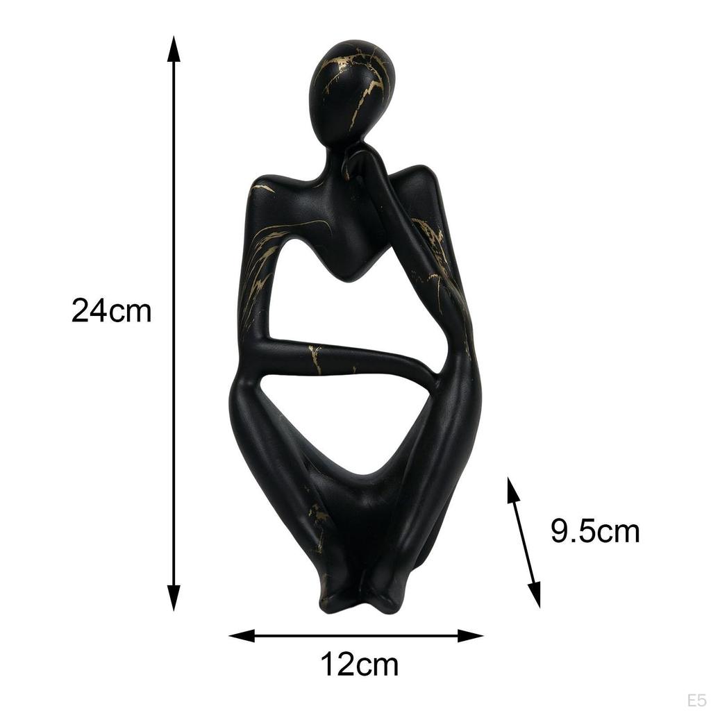 Abstract Thinker Statue Resin Ornament for Restaurant Holiday Decorations