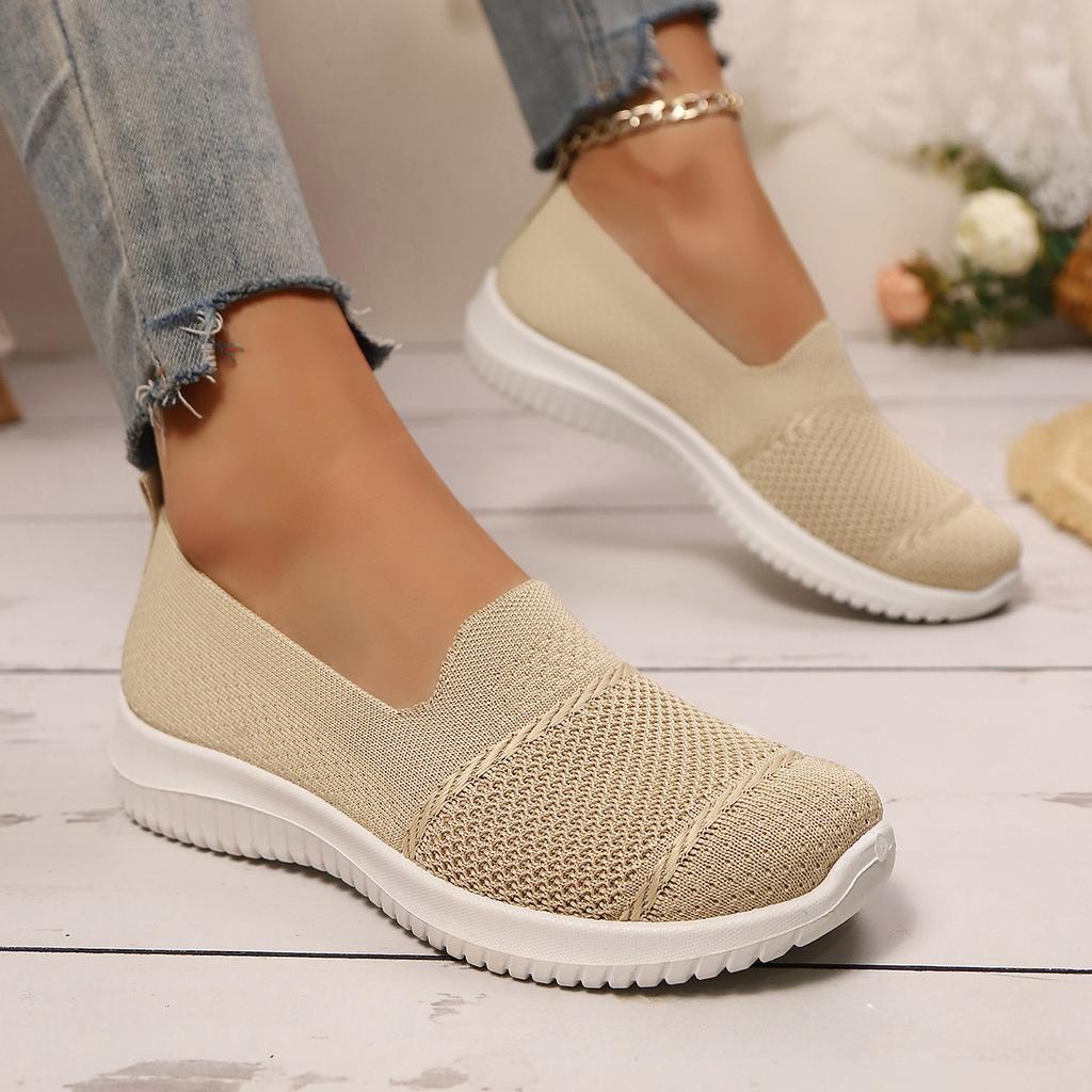 Damen Atmungsaktive Mesh Slipper Sommer Komfort Flache Schuhe