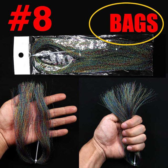 UV Spiral Bright Silk Feather Hook Tying Material for Sea Fishing