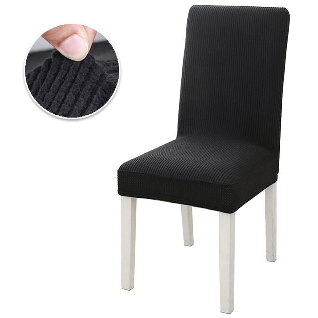 Jacquard Dining Chair Cover Stretch Anti -Dirty Chair Covers For Wedding Hotel Banquet Room Elastic Seat Slipcover 1 2 3 4pcs for Home