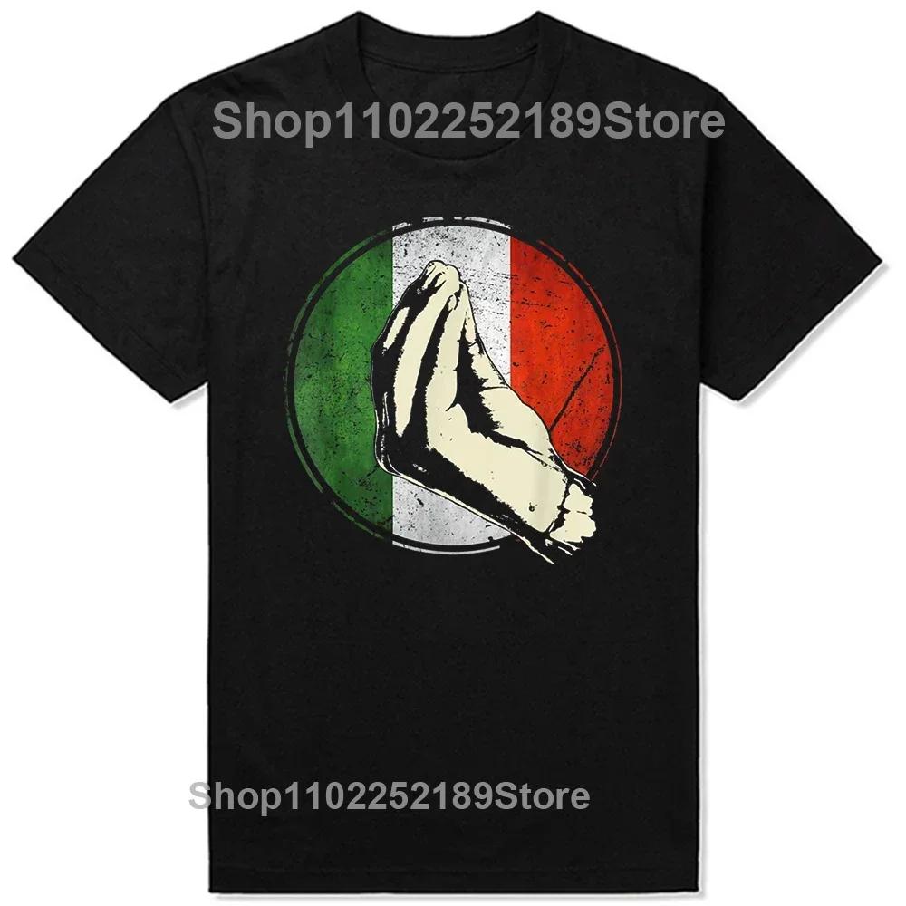 Funny Italy Flag T Shirts Summer Graphic Cotton Streetwear Short Sleeve Heart Italian Flag Birthday Gifts T-shirt Mens Clothes