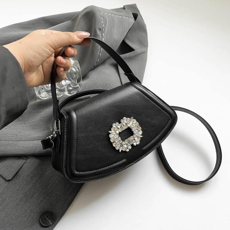 

Fashion Shoulder Crossbody Bag With Square Rhinestone Decoration For Daily