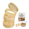 [Featured In LDK Magazine, A+] Standard Bamboo Steamer, 18cm, 2-tier, with Depth Adjustment Ring,