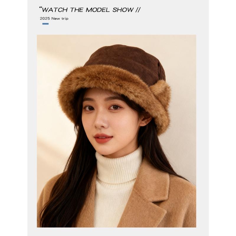 Women S Faux Suede Thick Earflap Winter Hat Multi Wear Fisherman Cap Mongolian Hat