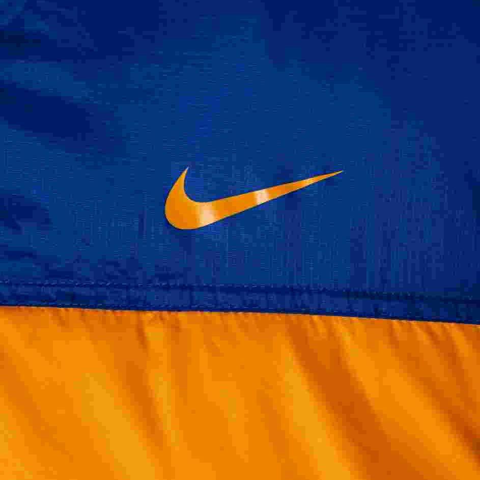 Nike Color Block Warm Logo Embroidered Stand Collar Puffer Jacket Men Jacket Royal-Blue 484509-477