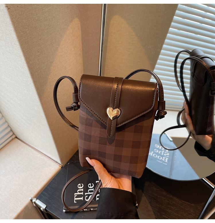 Bag Women's Autumn and Winter New Fashion High-end Shoulder Mobile Phone Bag Mini Mobile Phone Bag Messenger Bag