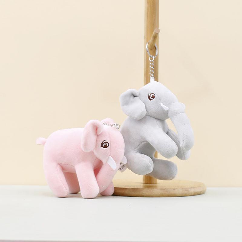 Charming Elephant Plush Keychain Cute Stuffed Animal Doll Perfect For Bag Accessories