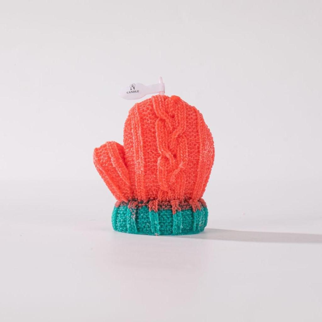 Handmade Christmas Aromatherapy Candle Gift - Scented Gloves Photo Prop