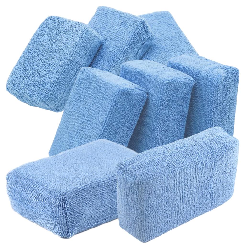 Samcos Car Wash Wax Set of Sponge Car Wash Polishing Absorbent Scratch for Car Washing and Household Use Sponge, Sponge, 8, Buff, Pad, Microfiber,
