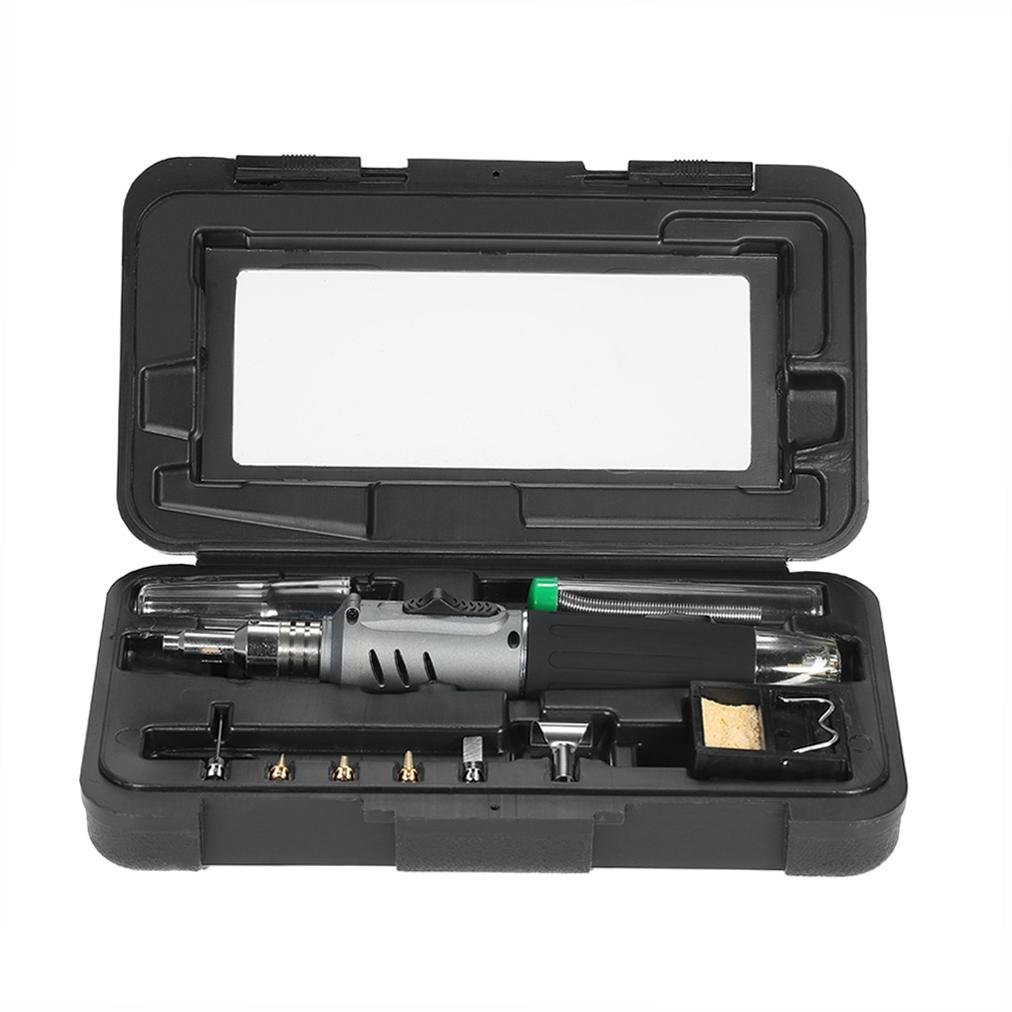 10 in 1 Professional Pen-type Butane Gas Soldering Iron Set 26ml Welding Kit Torch HS-1115K