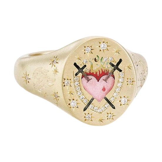 Butterfly Heart Pattern Versatile Finger Ring Titanium Steel 1 Pc