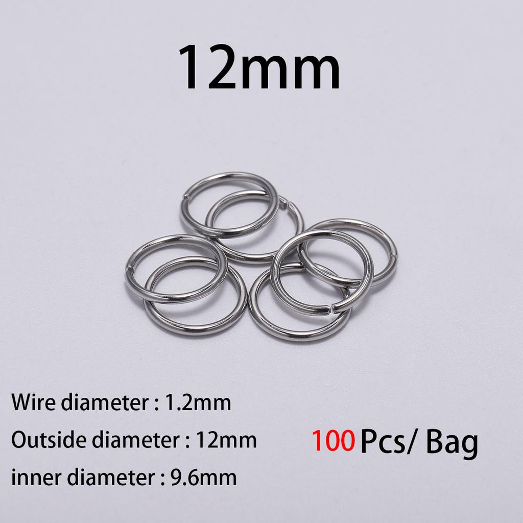 100-200Pcs/Lot Stainless Steel Split Ring Open Jump Rings Connectors For DIY Jewelry Making Findings Connectors Accessories