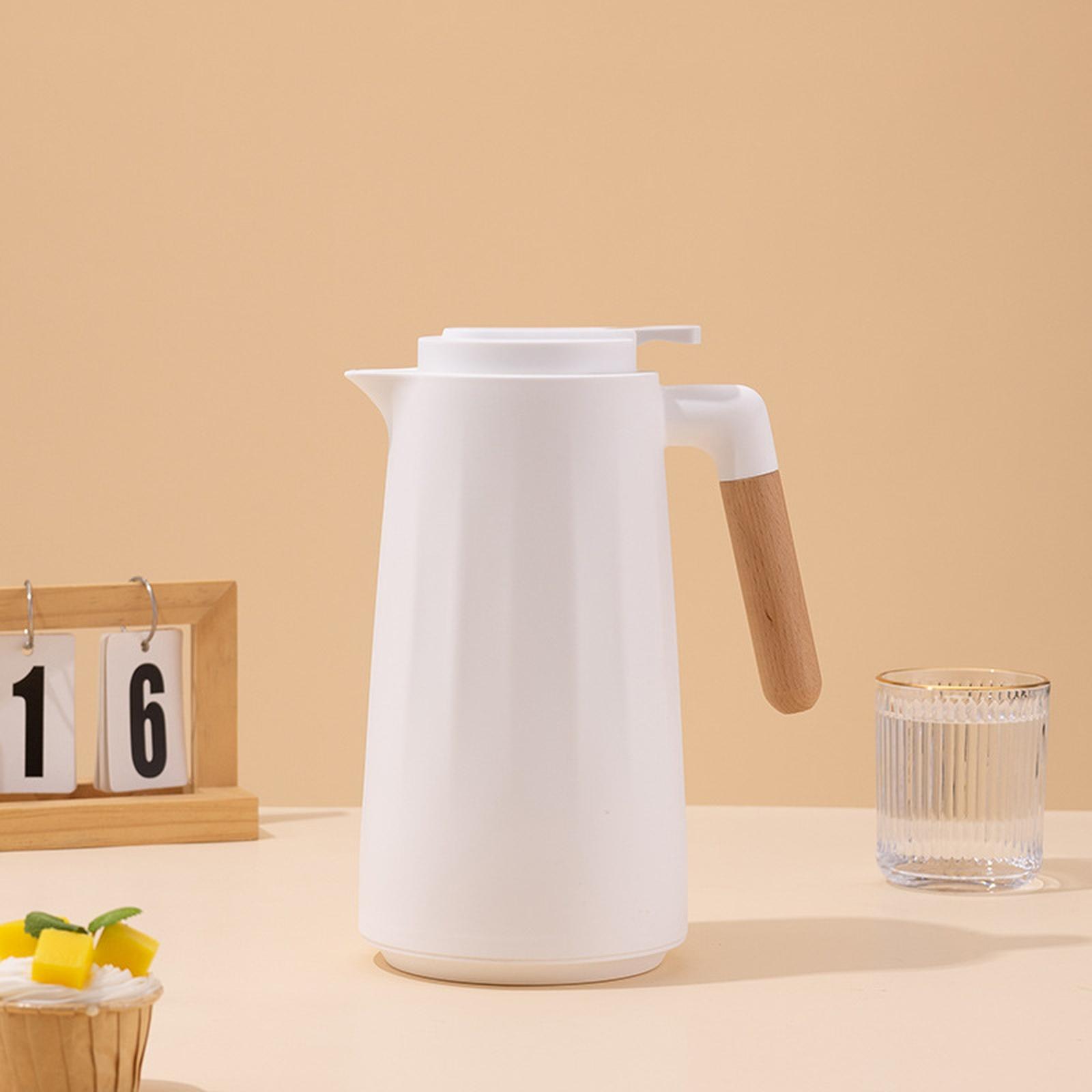 Thermal Flask Glass Liner Large Capacity Hot Water Jug Home one size белый