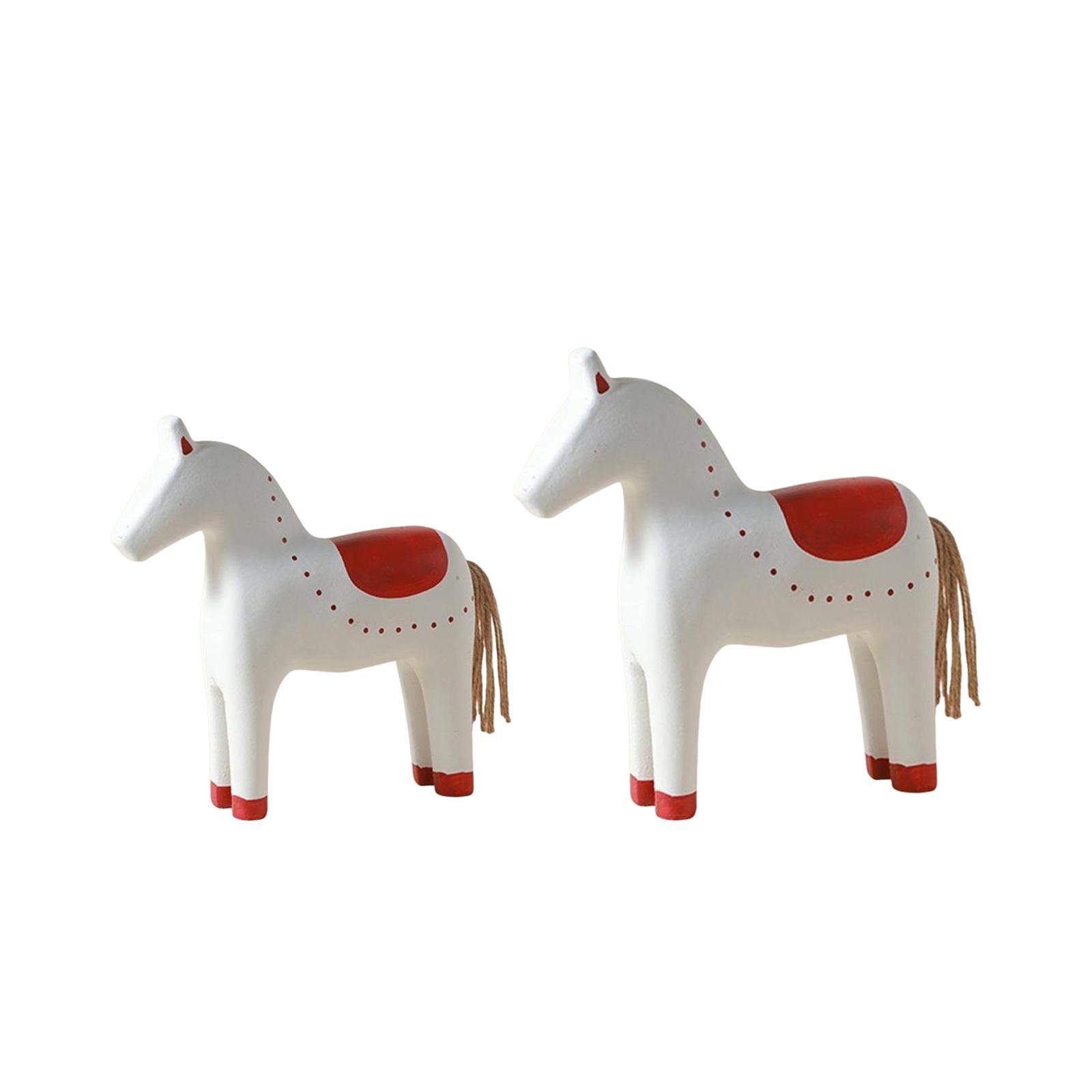 

Wooden Horse Ornament Statue Birthday Gift Collectible Desktop Animal Sculpture Decor for Entrance Cabinet Fireplace 16cmx4.5cmx18cm