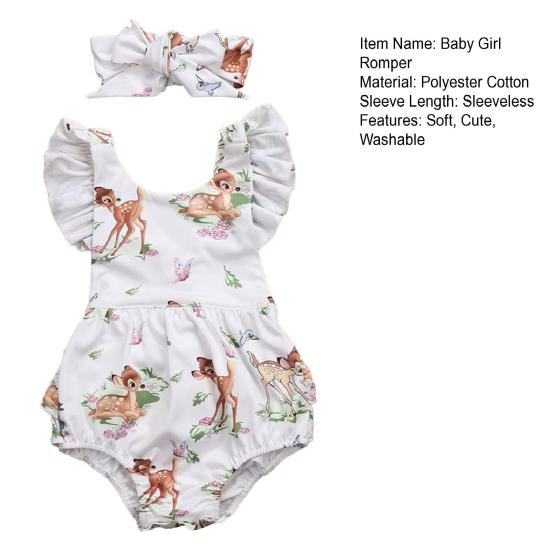 Oblečení pro novorozenou holčičku Dupačky Bez rukávů Měkké Prodyšné Neblednoucí Kojenecká kombinéza Kreslená Kojenecké body Kombinéza