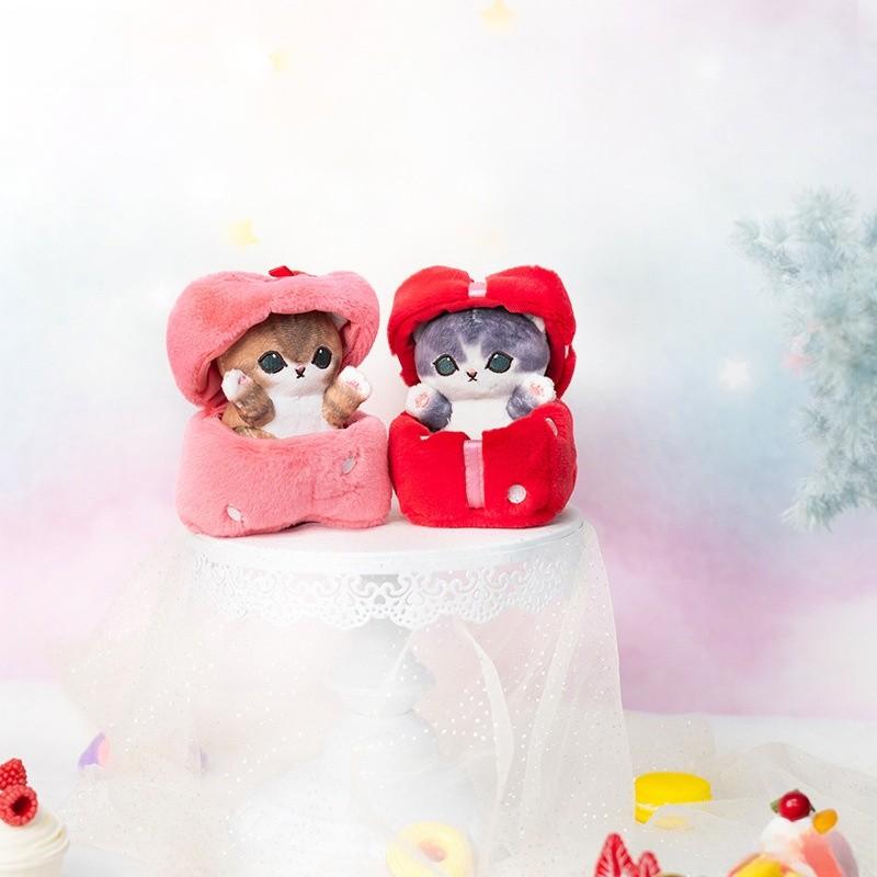 Mofusand Love Square Gift Box For Cats Soft Animal Plush For Kids Room Ornament
