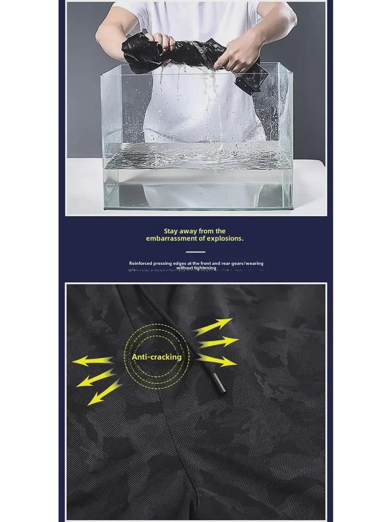 Kamuflasje for menn med pustende harem med mansjett – Sommer fritidsløs løs slim-fit