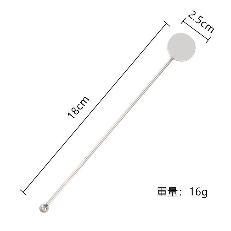 304 Stainless Steel Stirring Spoon Long Handle Bar Coffee Cocktail Iced Drinks Mixing Tool